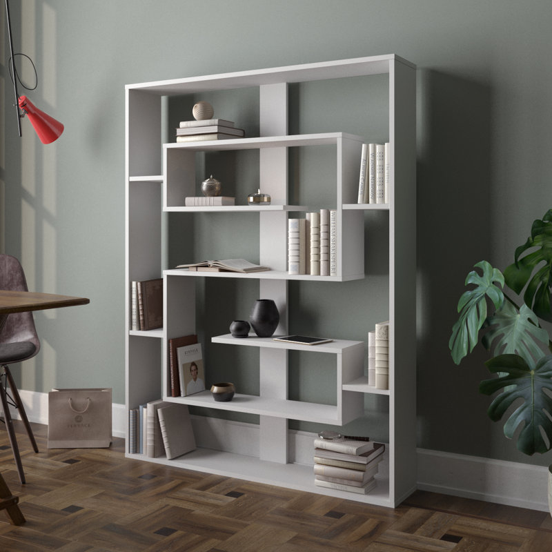 Latitude Run® Fembra Geometric Bookcase & Reviews Wayfair